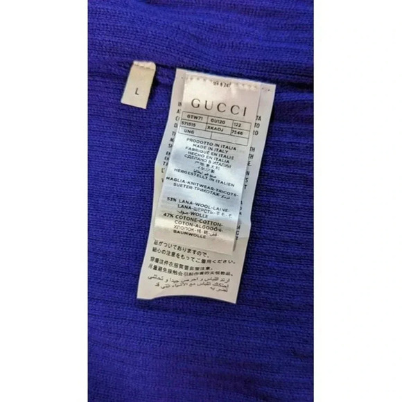 NWT Gucci Men's Wool Multi Striped Turtleneck Sweater Size L (MSRP $980) - Picture 7 of 9